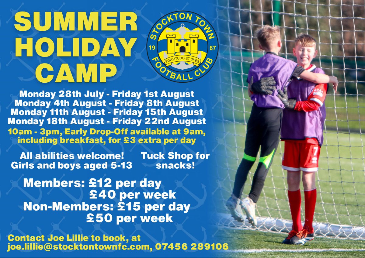 With our Summer Holiday Camps fast approaching, we are pleased to announce we’ve partner with HAF for this camp. If you’re eligible for this support you can access our camp by bookingat eequ.org/book/stockton-… 

#UTA⚓️