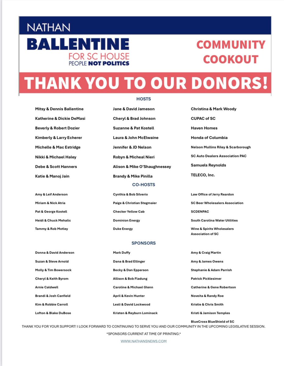 Nathan Ballentine (@f3stagecoach) on Twitter photo Appreciate the support from F3Nation!
Arrears <a href="/MPinilla/">Mike Pinilla</a> , Trix, Tentpole <a href="/mychapinagent/">Mark Woody</a> , Bellhop <a href="/cstegmaier/">Christian Stegmaier</a> , JD <a href="/F3JDee/">Josh Canfield</a>, Laettner <a href="/blakedubosesc/">Blake DuBose</a> , Kitty Litter <a href="/Danepperson5/">Dan epperson. F3 kitty litter</a> , Queenie <a href="/DLockwoodiii/">David Lockwood, III, SIOR, CCIM, CRE</a>, Coppertone <a href="/genecatr/">F3 CopperTone</a>, Devito <a href="/F3_Devito/">Devito</a> , Hostel <a href="/ReyburnF3Hostel/">Reyburn</a> Appreciate the support from F3Nation!
Arrears <a href="/MPinilla/">Mike Pinilla</a> , Trix, Tentpole <a href="/mychapinagent/">Mark Woody</a> , Bellhop <a href="/cstegmaier/">Christian Stegmaier</a> , JD <a href="/F3JDee/">Josh Canfield</a>, Laettner <a href="/blakedubosesc/">Blake DuBose</a> , Kitty Litter <a href="/Danepperson5/">Dan epperson. F3 kitty litter</a> , Queenie <a href="/DLockwoodiii/">David Lockwood, III, SIOR, CCIM, CRE</a>, Coppertone <a href="/genecatr/">F3 CopperTone</a>, Devito <a href="/F3_Devito/">Devito</a> , Hostel <a href="/ReyburnF3Hostel/">Reyburn</a>