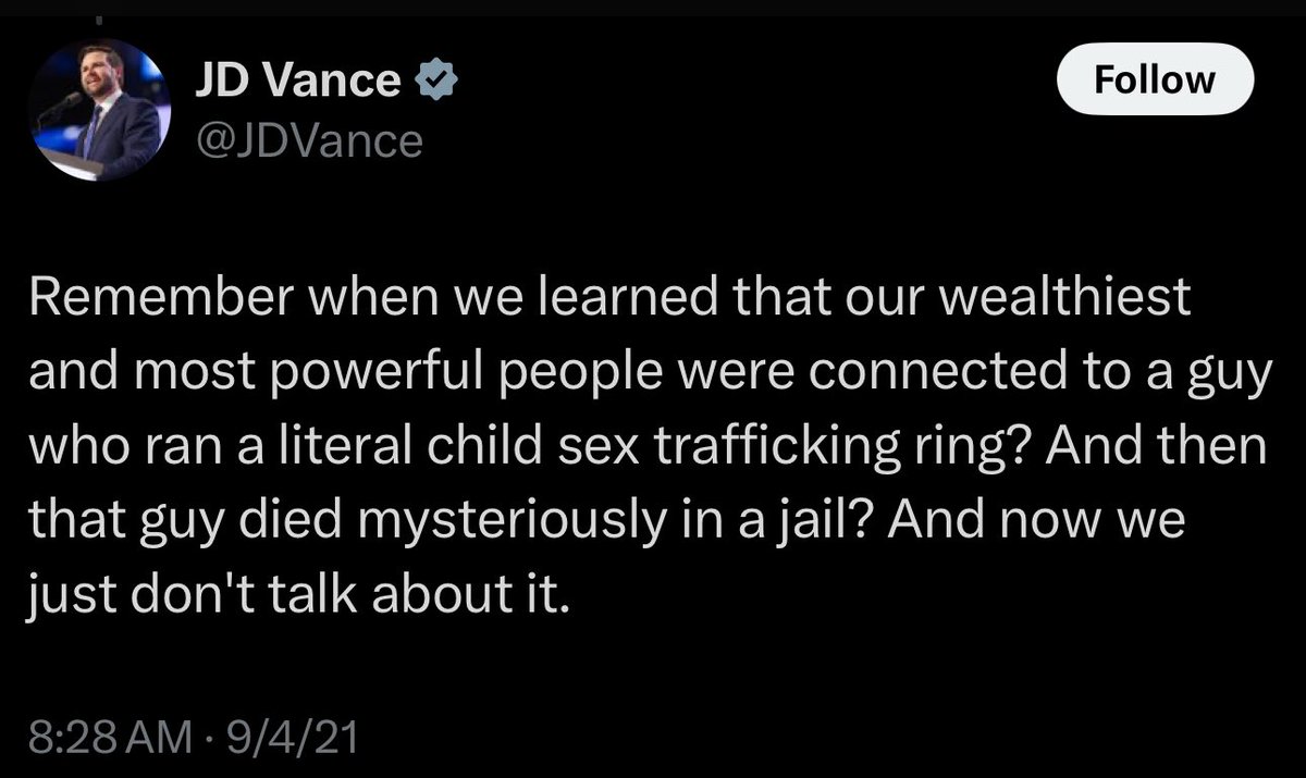Any updates on this, <a href="/JDVance/">JD Vance</a>?