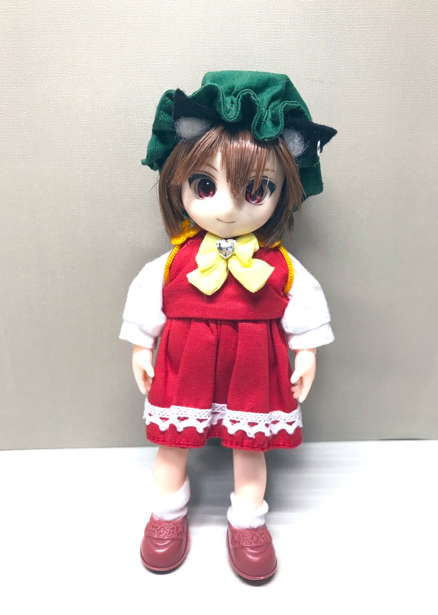 おはようございます♪

久しぶりのドール制作〜✨
ちびちび10センチの橙にゃんです。

#東方Project 
#橙