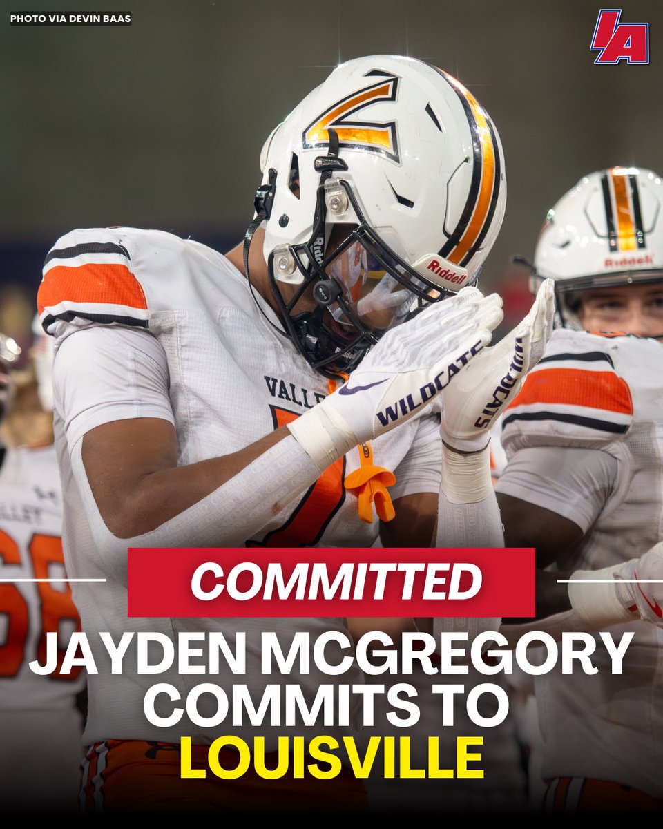 IAfootball_'s tweet image. Jayden McGregory commits to Louisville โผ๏ธ
247Sportโs #3 player in Iowaโs class of 2026 is a future Cardinal!
#IAfootball X #iahsfb
