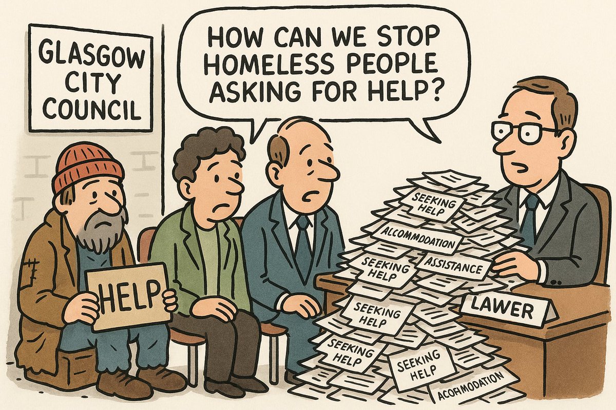 hp_scotland's tweet image. 📣 They’re Not the Problem They’re Asking for Help.
This week, @GlasgowCC City Councils accommodation team contacted their lawyer to ask if there was a way to stop homeless people from requesting help multiple times through Homeless Project Scotland.
Yes seriously.
Every day…