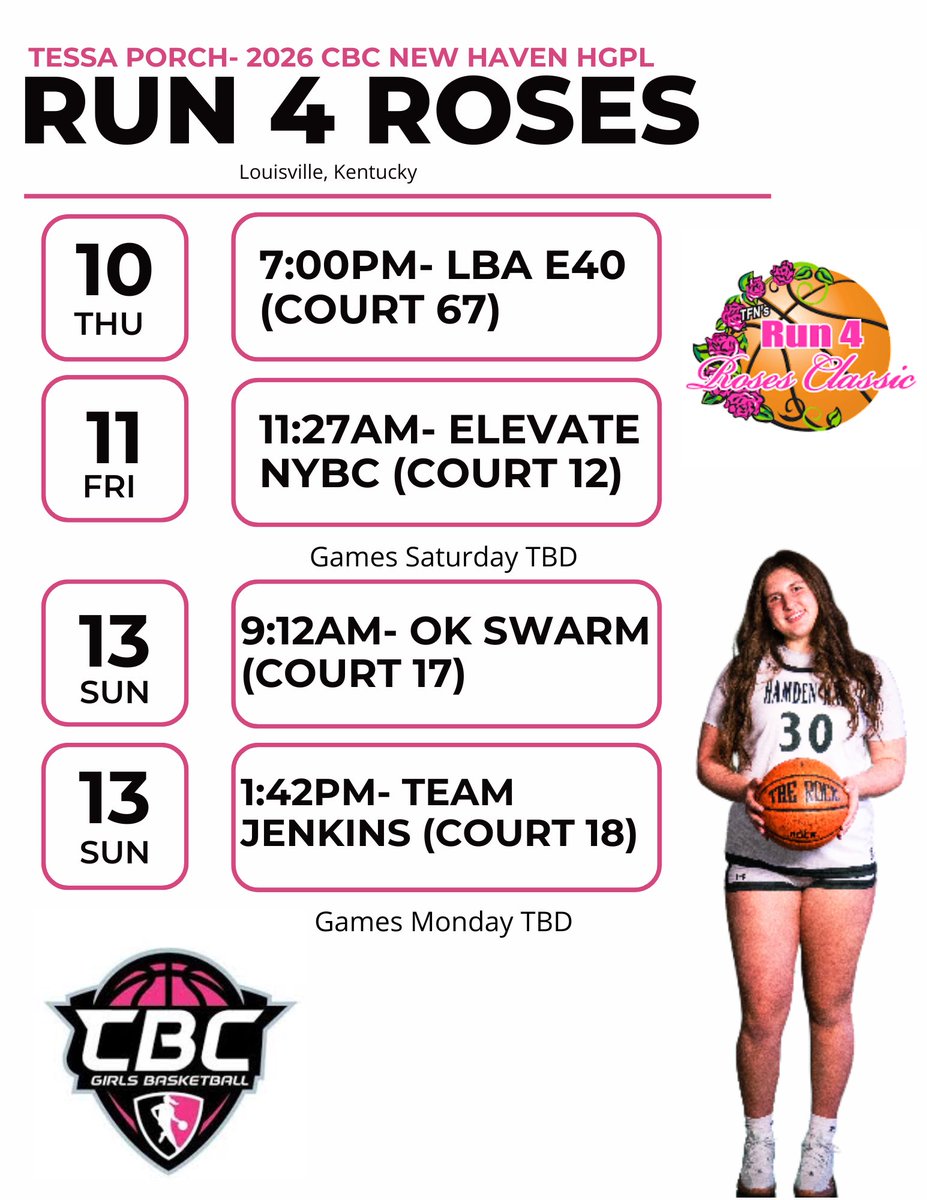 Here is my schedule for this week in Kentucky!! So exited for the live period!! <a href="/girlscbc/">CBC Girls</a> <a href="/HallHamden/">Hamden Hall Official Girls Basketball Page</a> <a href="/NEPSGBCA/">NEPSGBCA</a>