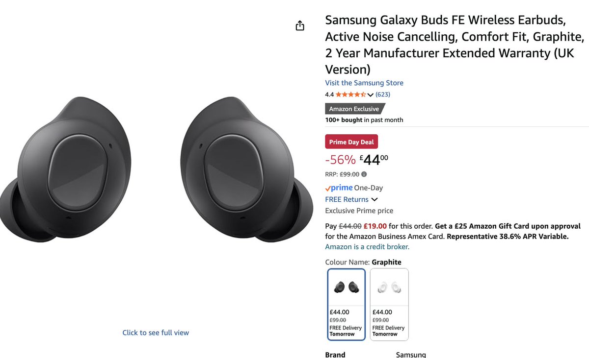 catchagem_'s tweet image. Prime Day Live! These Β£99 Samsung Galaxy Buds are now just Β£44.. ! (RRP: Β£99) π§
amazon.co.uk/dp/B0CHW2NSG1