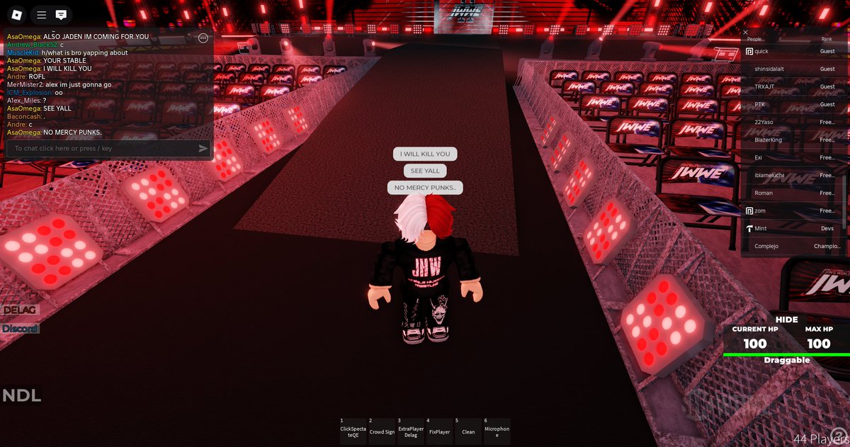 JADEN COLE IM COMING FOR YOU and YOUR STABLE to one winged angel SEE YOU AT NO MERCY