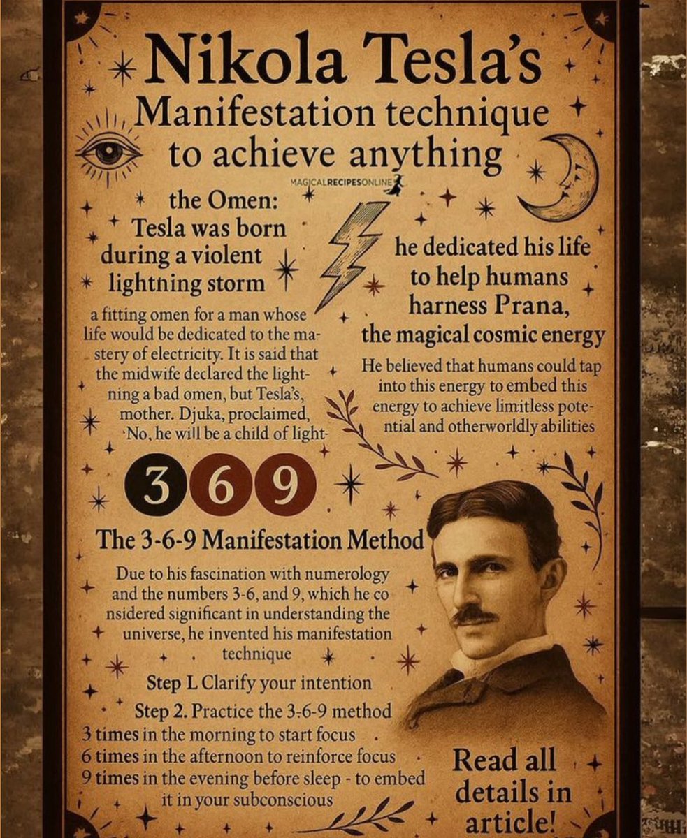 Nikola Tesla’s 

Manifestation Technique

To Achieve Anything