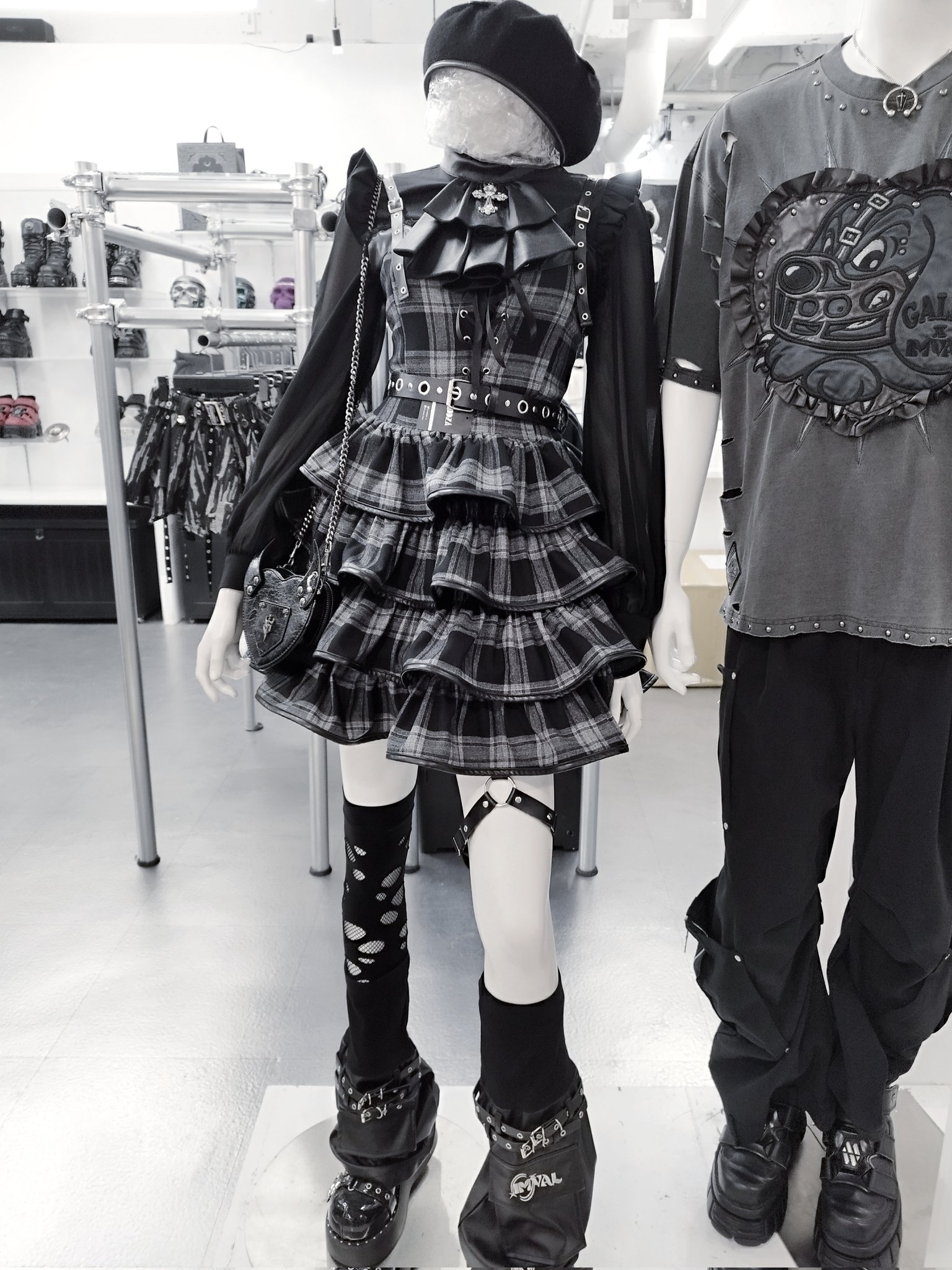 IMVAL Check Layered Dress ワンピース Qooza IMVAL / Check Layered