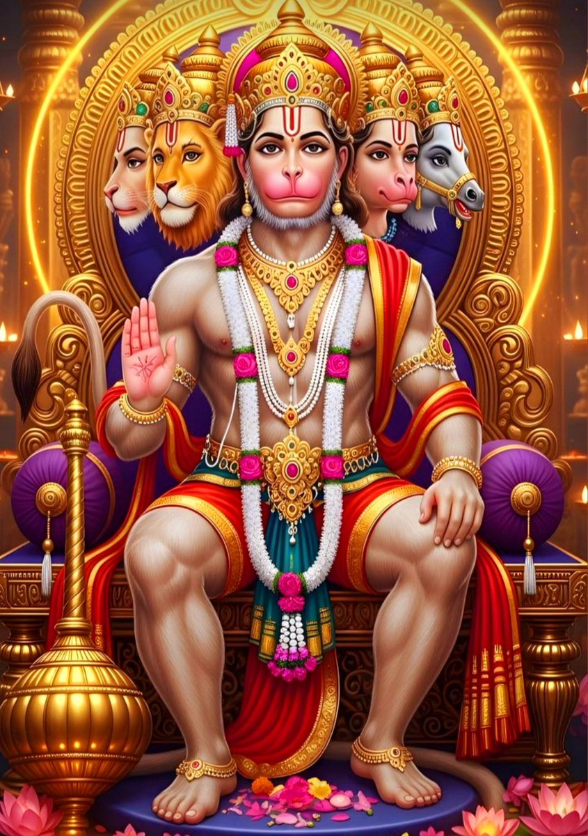 संकट कटे मिटे सब पीरा, जो सुमिरै हनुमत बलबीरा
                   पंचमुखी दिव्य अलौकिक दर्शन