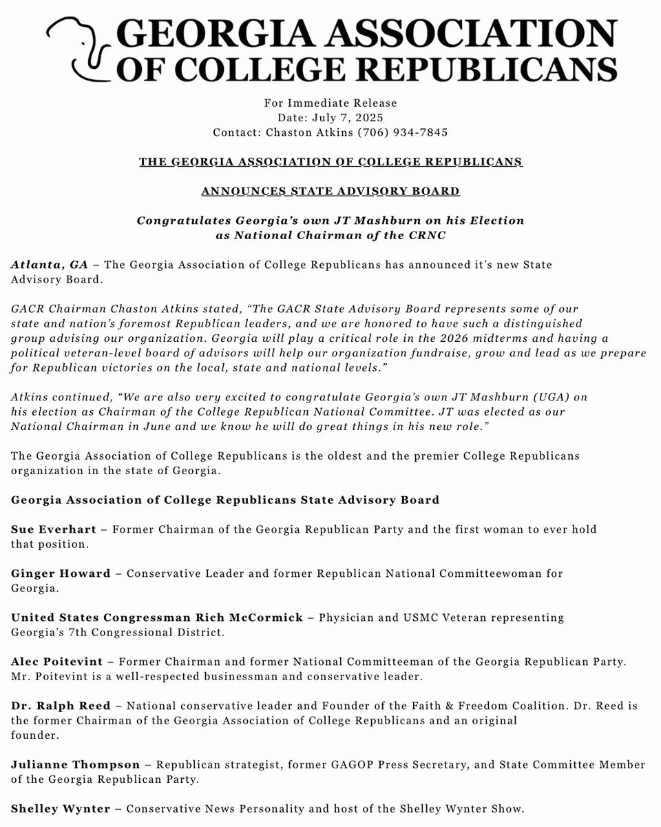 Georgia College Republicans tweet media