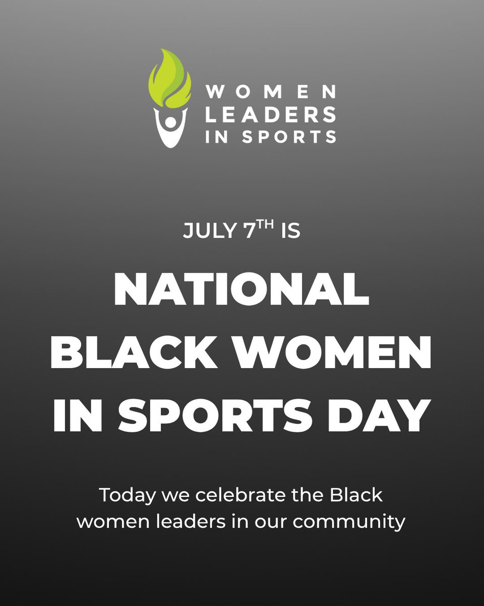 July 7th is National Black Women in Sports Day.

Today, and everyday, we celebrate the black women who are a driving force and change agents in the business of sports.