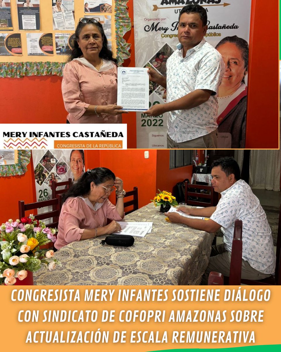 Dialogué con el sindicato de COFOPRI Amazonas sobre el PL 11266/2024-CR que plantea actualizar la escala remunerativa. También se abordó la necesidad de ampliar la cobertura institucional en Utcubamba. #Amazonas #COFOPRI