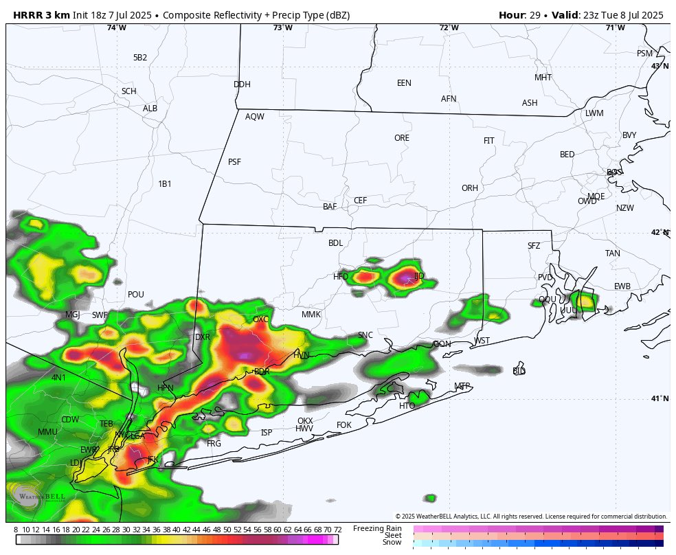 Danbury_WX's tweet image. Weird day today - it was very tropical with partly sunny skies but a few notable downpours. Actually ended up with 0.33” here in Stony Hill. We look for more showers and storms late tomorrow afternoon and evening. A few of the storms could be severe. Stay tuned for updates.