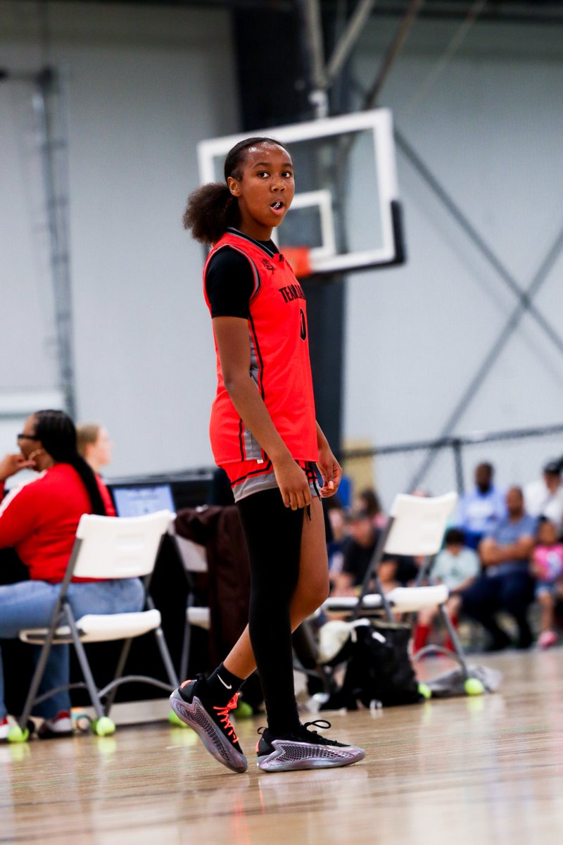 2030 Jala McKnight (Team Loaded NC) Very skilled for her age. She shoots the deep ball with zero hesitation &amp; has the handle to get wherever she wants on the court. She’s able to make accurate passes with either hand setting up her teammates. #PXBNationals
