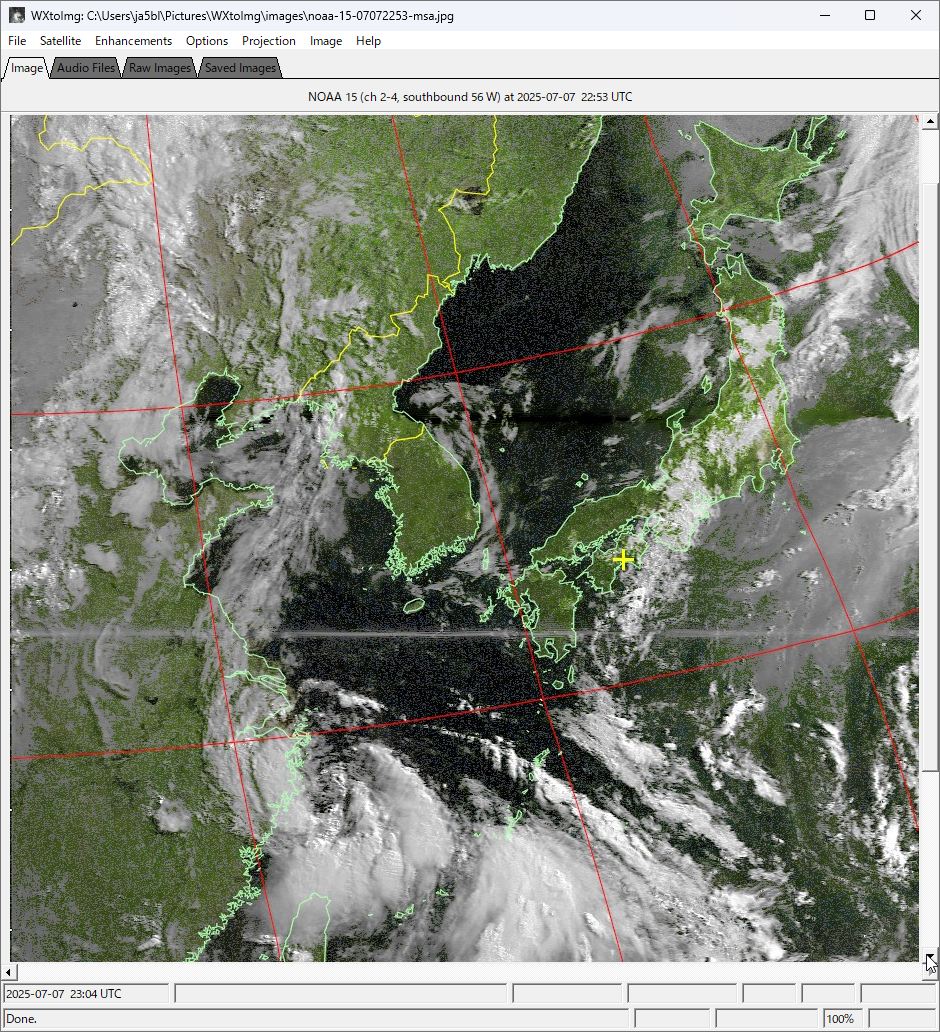 NOAA-15  0753JST
MSA
NOAA-15 is abnormal.