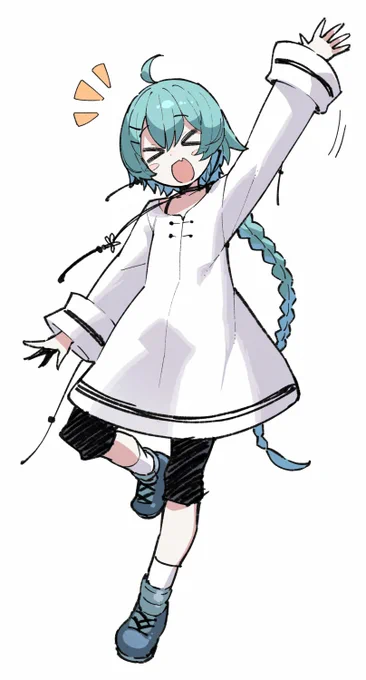 描きっぱなしで放置してた薄荷ちゃん出てきた