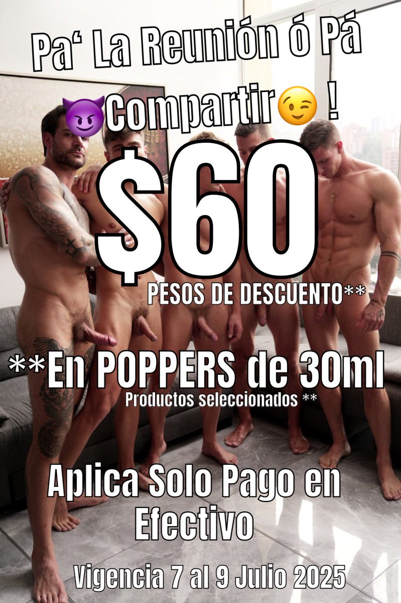Poprsitos Valle Oriente 50K (@poprsitosvo) on Twitter photo Pasa x tu Promo!
Disfruta+Con #Poppers
En <a href="/PoprsitosVo/">Poprsitos Valle Oriente 50K</a> Hay la Mejor Calidad de #POPPERS d todo Mty
DEGUSTACIÓN de #Popper es al Comprar
NO ES LUGAR DE ENCUENTROS
Mty Sur Valle Ote
D a J
2:30 pm a 10pm
V y S
2pm a 11:30pm
WhatsApp Mty
961 646 8614
<a href="/RGLMXOF/">R⭐G⭐L ReGioLanDia</a>
<a href="/ReGio_LanDiaM/">ReGioLanDia</a> Pasa x tu Promo!
Disfruta+Con #Poppers
En <a href="/PoprsitosVo/">Poprsitos Valle Oriente 50K</a> Hay la Mejor Calidad de #POPPERS d todo Mty
DEGUSTACIÓN de #Popper es al Comprar
NO ES LUGAR DE ENCUENTROS
Mty Sur Valle Ote
D a J
2:30 pm a 10pm
V y S
2pm a 11:30pm
WhatsApp Mty
961 646 8614
<a href="/RGLMXOF/">R⭐G⭐L ReGioLanDia</a>
<a href="/ReGio_LanDiaM/">ReGioLanDia</a>