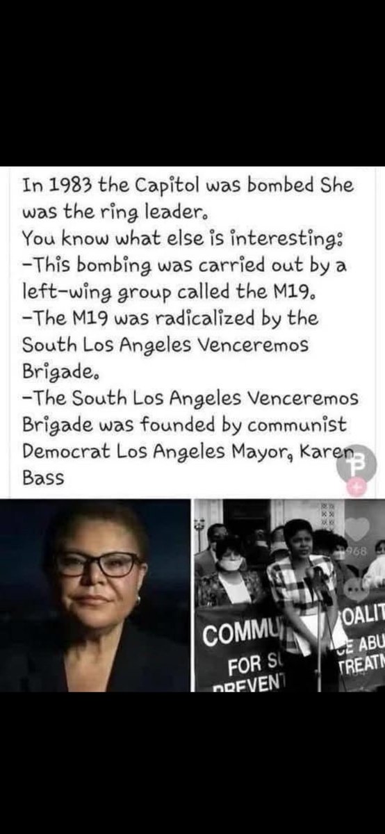 <a href="/MayorOfLA/">Mayor Karen Bass</a> You’re a communist…Resign!