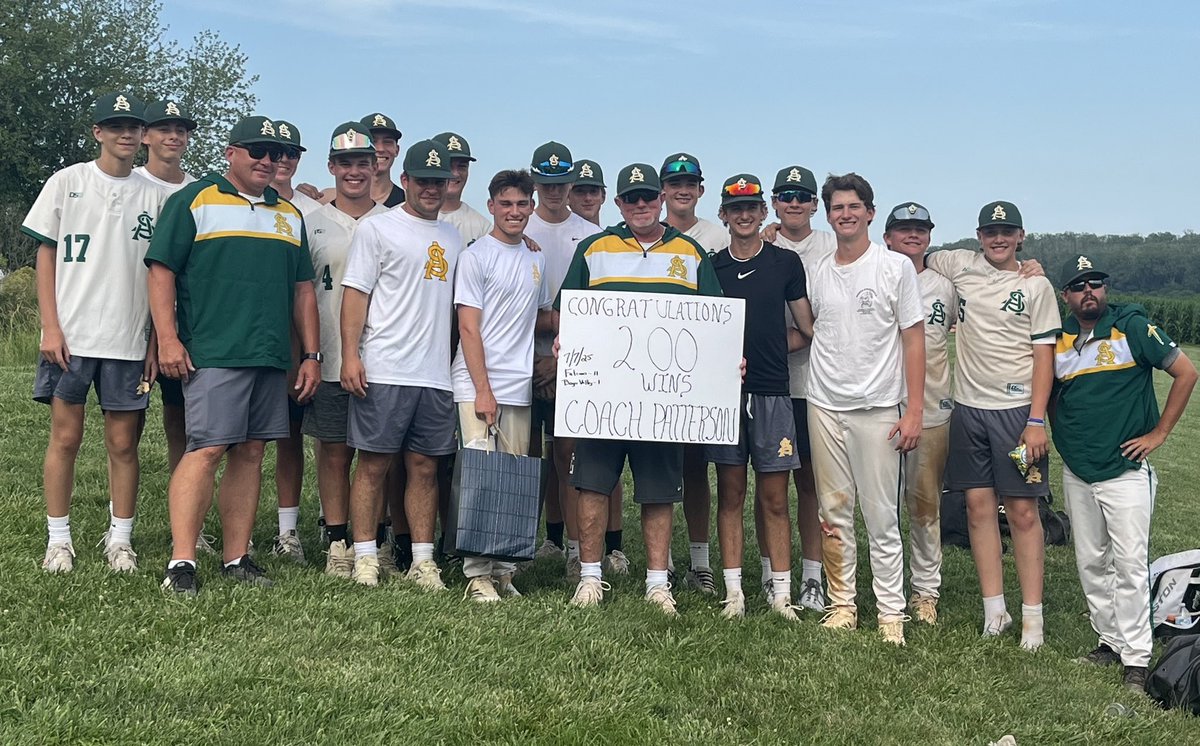 ⚾️ final:
Boyer Valley 1
Falcons 11

Congratulations to Coach Patterson on his 200th career win!