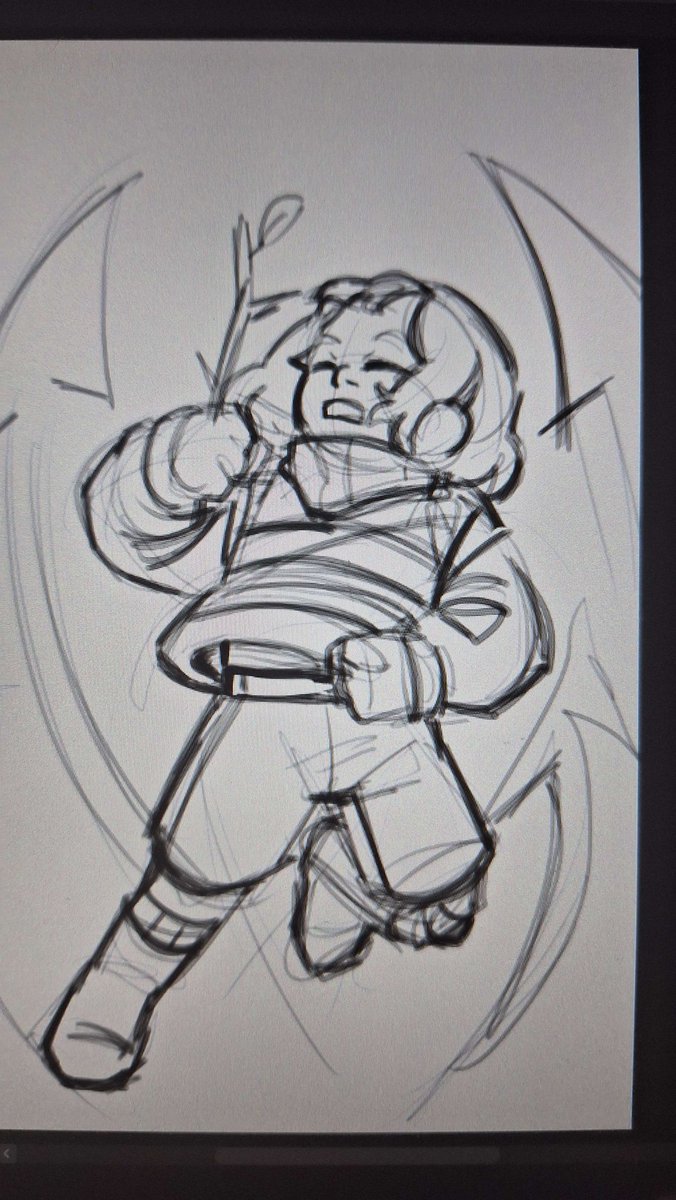 Prottxv's tweet photo. WIP OF UNDERTALE <33 Been replaying it recently, sm fun.
Only sketch atm
#undertaleFanart #undertale #frisk #undyne #monsterkid https://t.co/8hFQqx1fBu