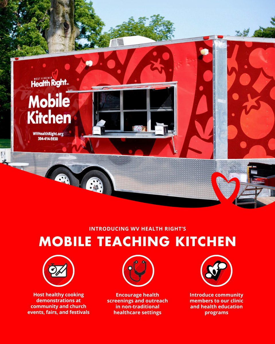 Our Mobile Teaching Kitchen launched last month, and it’s rolling toward a bright future of health education for all West Virginians. 

Learn more about the Mobile Teaching Kitchen here: bit.ly/4eiHei2