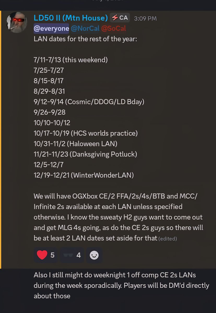 NorCal LAN dates!