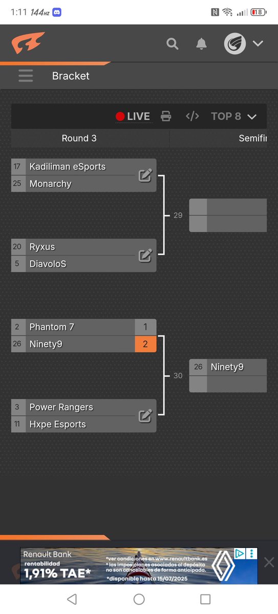 ManagerPrincyy's tweet photo. Quarter Finals Genesis: Pro League
#ValorantMobile #ValorantEsports
@Kdlmnesports VS @MonarchyEC
@RyxusEsports VS @DvS_VALORANT_M
#PowerRangers VS @HxpeEsports
#Ninety9 waits on Semifinals after beating #Phantom7 2-1.
https://t.co/18oVhT0IhV
https://t.co/2uBnKvLhG1 https://t.co/qi7jEyx1sn