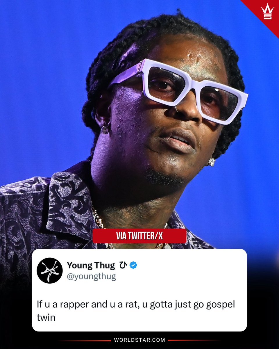 WORLDSTAR's tweet photo. Young Thug had this to say! 🗣️👀 https://t.co/VKhm9y1CN6