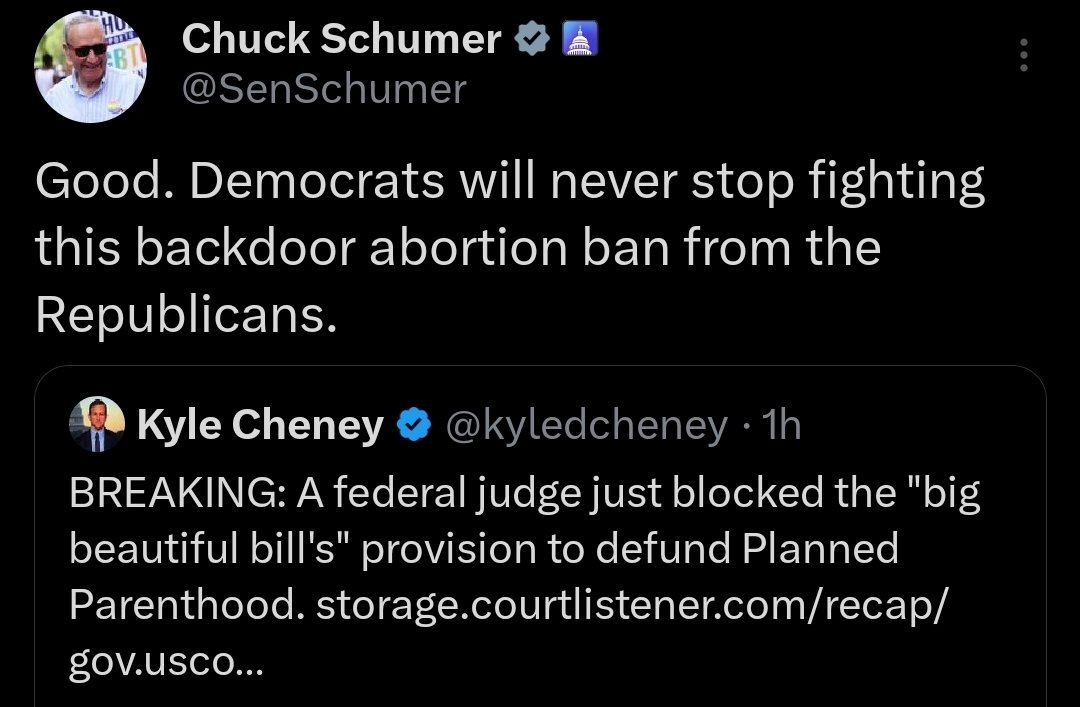 america_mad's tweet image. Wait, we were told.for years, Planned Parenthood wasn't a government funded abortion clinic. Did Schumer just admit it was?