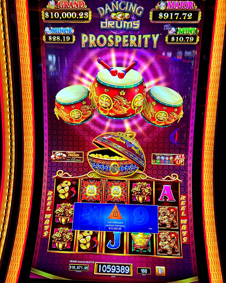 😃 🙃 😁 Just SOME of TODAY'S LUCKY WINNERS!  
🐳 $13,761.36 won on Triple Supreme
🐺 $14,947.96 won on Timber Wolf Triple Power
🪷 $10,159.90 won on Lotus Land
🥁 $10,593.89 won on Dancing Drums Prosperity
Gambling problem? Call 1-800-Gambler.