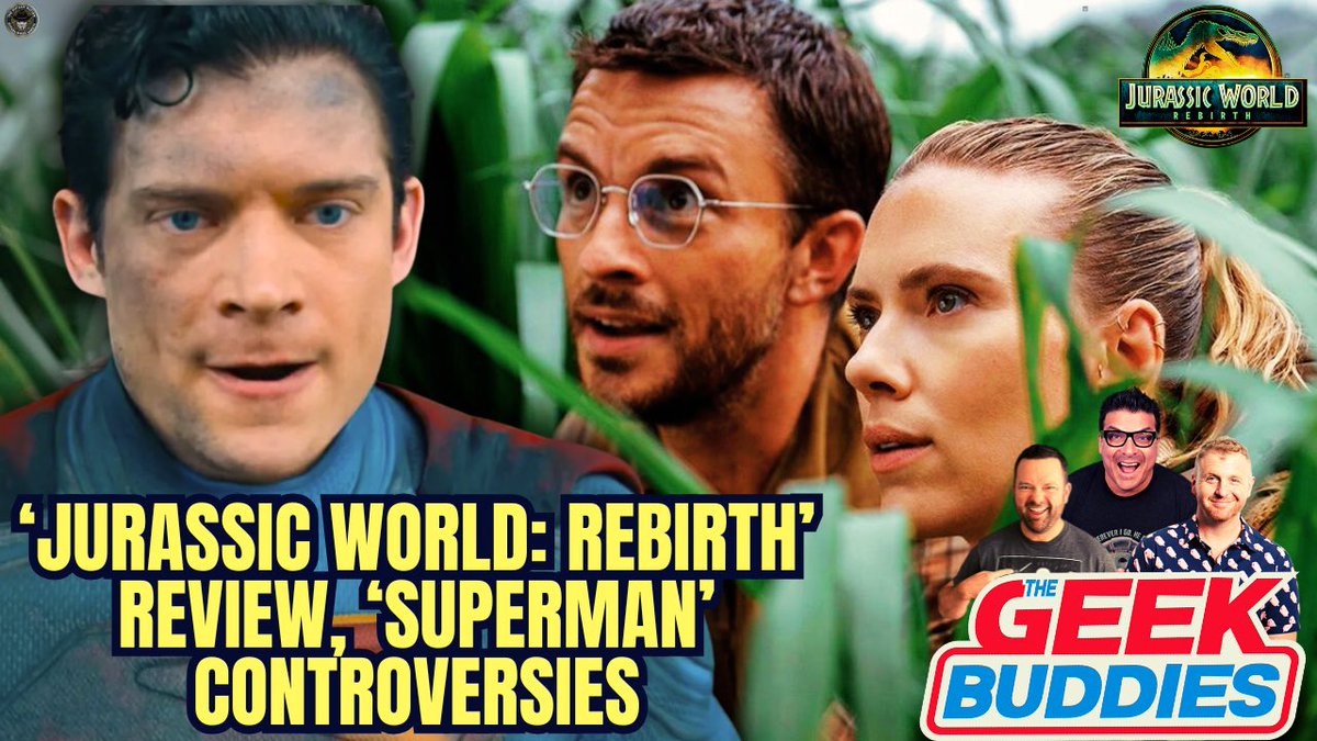 Geek_Buddies's tweet image. The buddies are back together again! @TheRochaSays, @Shannon_McClung & @mktoon kick the week off talking #JurassicWorldRebirth and discussing the absolute shit show surrounding the launch of #Superman week!
Check it out youtu.be/UT3acnELqdY?si…