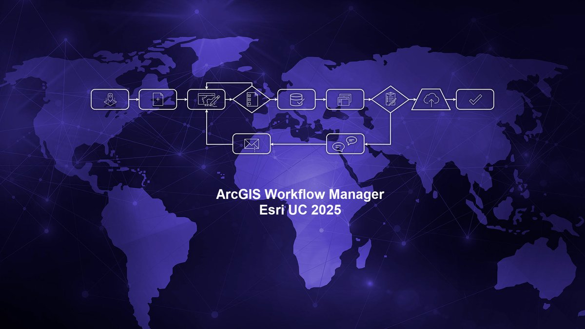 #ArcGISWorkflowManager embodies the #EsriUC2025 theme: GIS-Integrating Everything, Everywhere! Join us for exclusive demos, insightful sessions, and visit us in our new location in the ArcGIS Geospatial Platform showcase. See you there! Learn more: ow.ly/8H1O50WlYkP