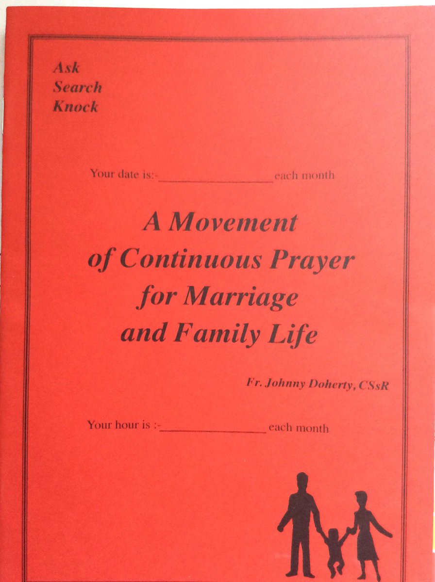 Johnny Doherty (@johnnydoherty3) on Twitter photo Continuous Prayer for Marriage and Family Life:
Tuesday 8th day of the month is day for: Cummer/Tuam; Ballymoney/Down & Connor; Karlstad/Sweden for this special 24hr prayer. Thanks to them for their generosity. Join in anytime. Thank you. God bless you and your family. Continuous Prayer for Marriage and Family Life:
Tuesday 8th day of the month is day for: Cummer/Tuam; Ballymoney/Down & Connor; Karlstad/Sweden for this special 24hr prayer. Thanks to them for their generosity. Join in anytime. Thank you. God bless you and your family.