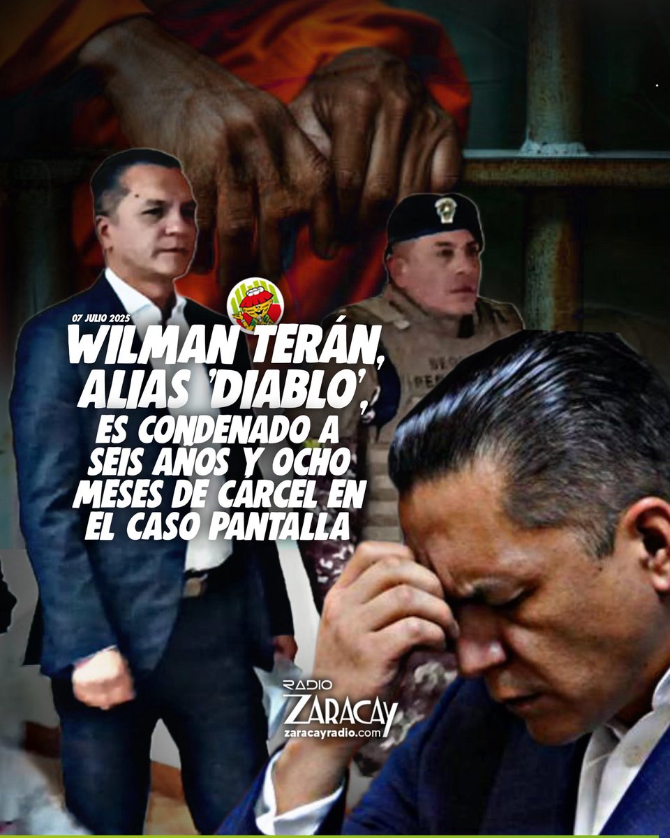 📢 #Noticias | Wilman Terán, expresidente del Consejo de la Judicatura, fue sentenciado a seis años y ocho meses de prisión por asociación ilícita en el caso Pantalla, donde manipuló el concurso de jueces de la Corte Nacional en 2023 para favorecer a personas afines.