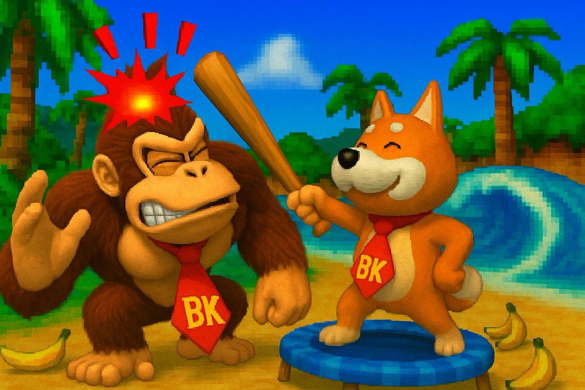 Bonkey Kong swinging all over the bonkverse