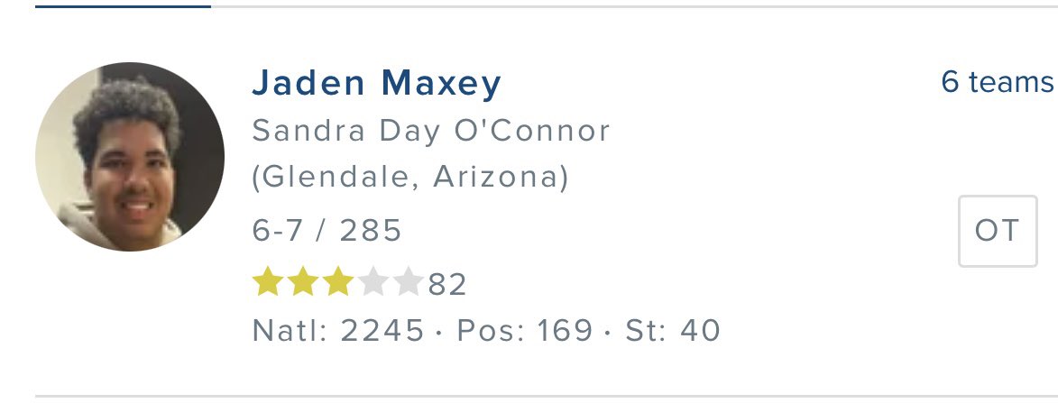 Jaden Maxey (@maxeyfootball) on Twitter photo Blessed to be ranked as a 3 ⭐️ ⭐️ ⭐️ Offensive Linemen. AZ 💪 <a href="/BrandonHuffman/">Brandon Huffman</a> <a href="/247recruiting/">247Sports Recruiting</a> <a href="/247Sports/">247Sports</a> <a href="/coachjmrmsports/">Coach Jones</a> <a href="/bkullos/">Coach Ben Kullos</a> <a href="/oc_football/">O'Connor Football</a> Blessed to be ranked as a 3 ⭐️ ⭐️ ⭐️ Offensive Linemen. AZ 💪 <a href="/BrandonHuffman/">Brandon Huffman</a> <a href="/247recruiting/">247Sports Recruiting</a> <a href="/247Sports/">247Sports</a> <a href="/coachjmrmsports/">Coach Jones</a> <a href="/bkullos/">Coach Ben Kullos</a> <a href="/oc_football/">O'Connor Football</a>