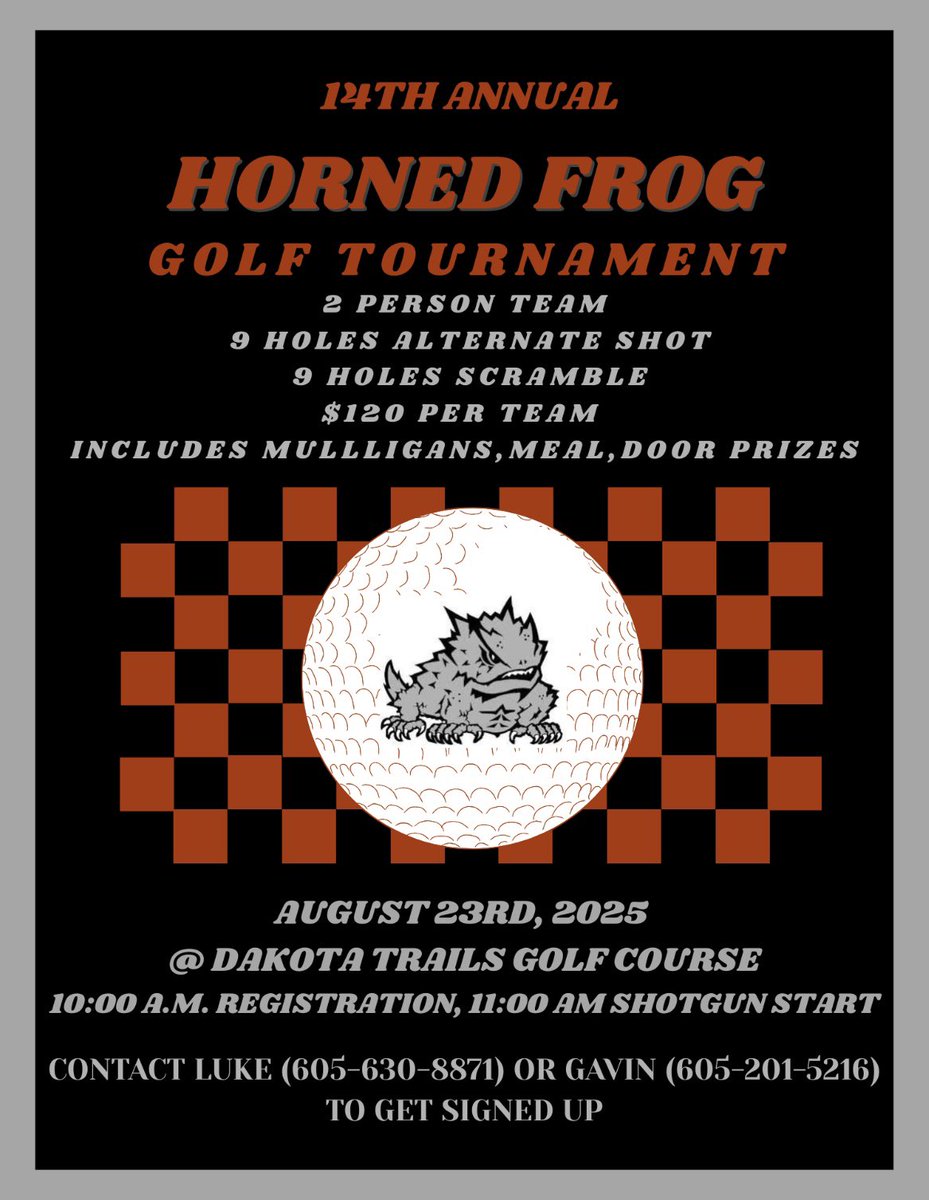 14th Annual on Saturday, August 23rd! One of the best days of the summer! Text Luke or Gavin to sign up your two-person team. Starts at 11:00am this year!