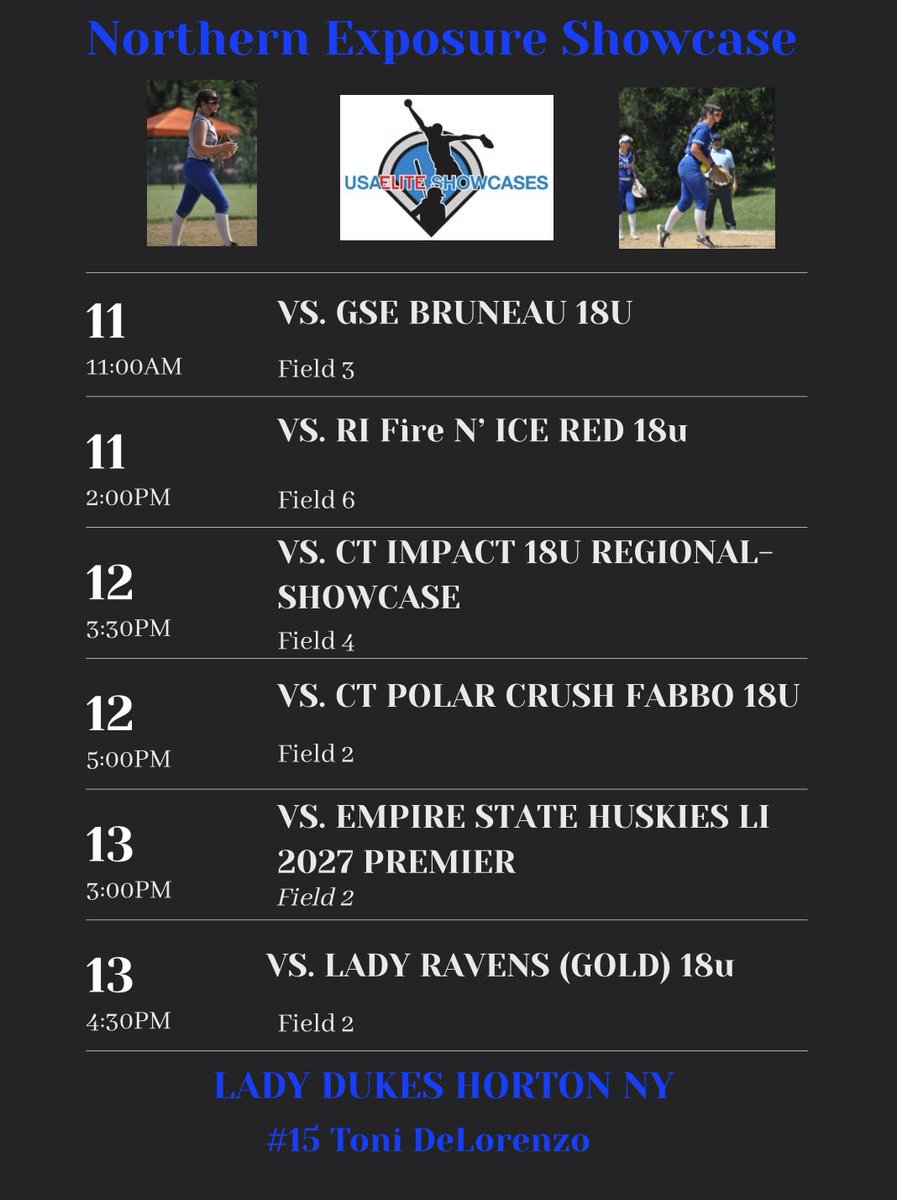 Northern Exposure Showcase Schedule!🤍💙