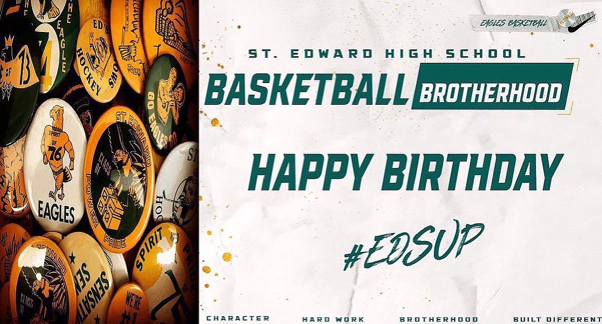 The St. Edward Basketball brotherhood would like to wish former Eagle Kipper Nichols a very Happy Birthday! Enjoy your day #EDSUP #BUILTDIFFERENT