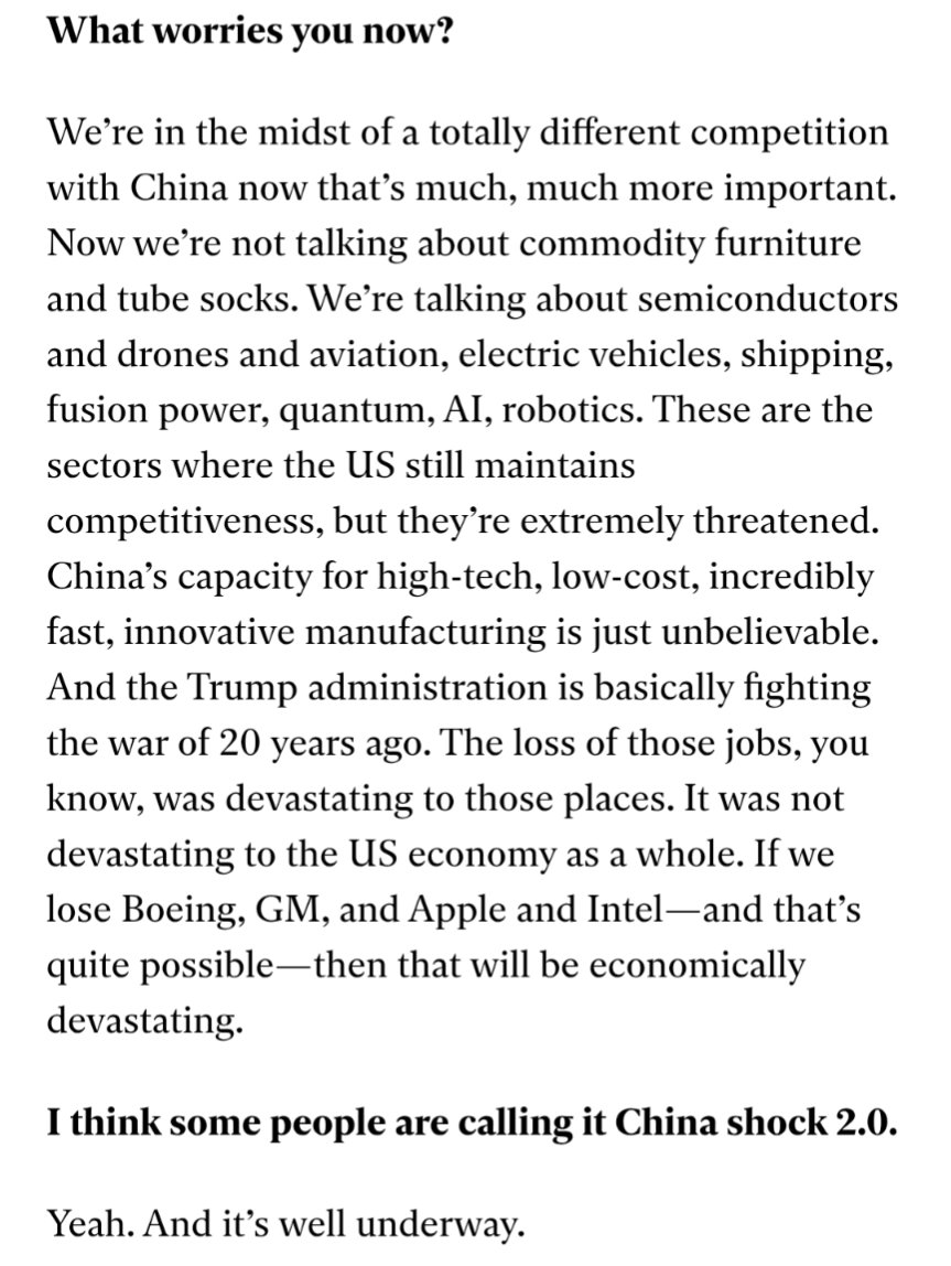 Technology Review

MIT economist David Autor first documented the loss of millions of jobs to Chinese imports a decade ago. Now he sees an even more serious danger if the US loses the race for advanced manufacturing.