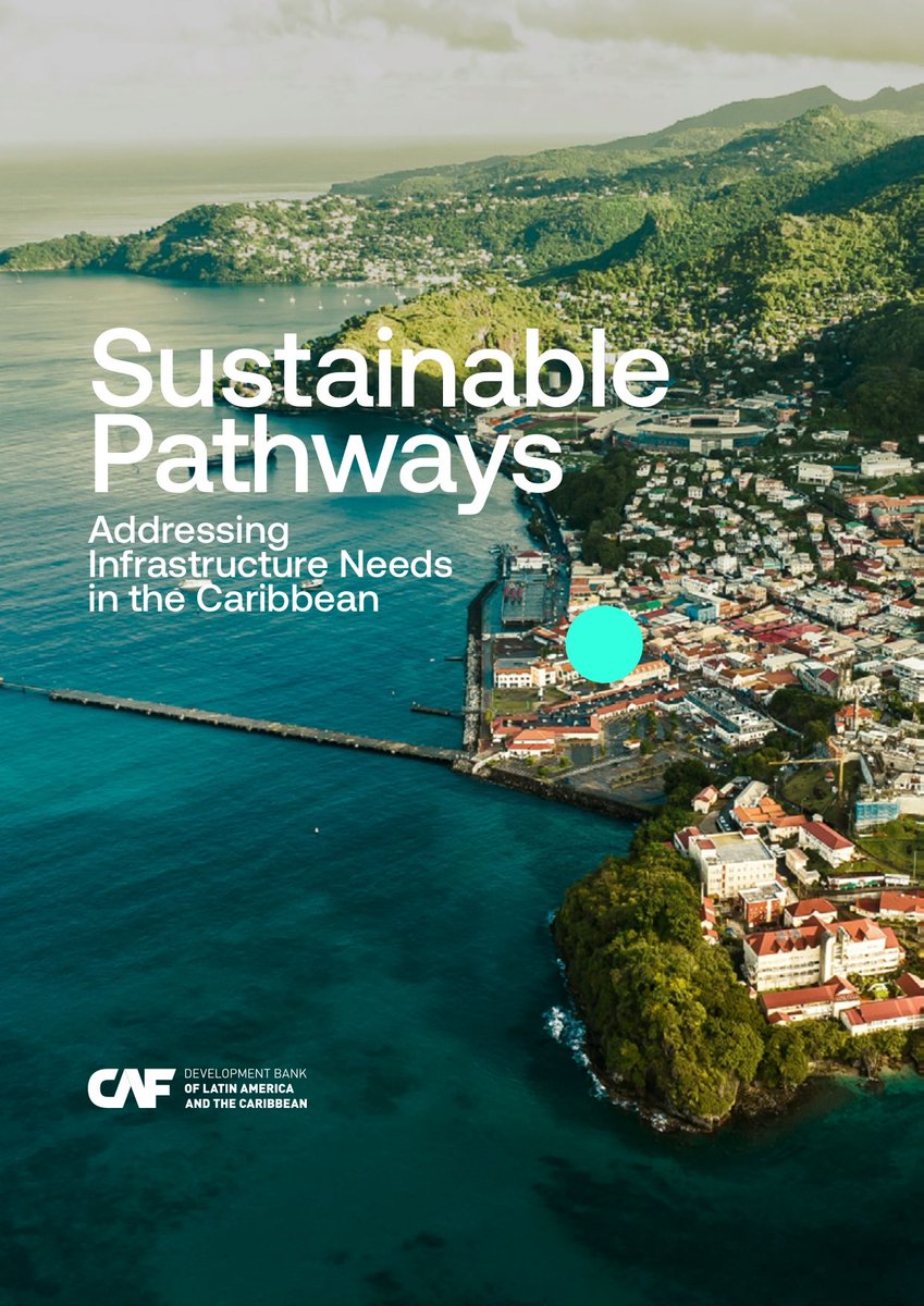 AgendaCAF's tweet photo. Since the opening of the Regional Management Office for the Caribbean in 2022, and the recent incorporation of 🇧🇸 Bahamas and 🇦🇬 Antigua and Barbuda, CAF has been steadfast in deepening its engagement with the region.

This effort has included expanding operations, technical assistance, and knowledge exchange with partners across the Caribbean.

This report, prepared by the Directorate of Sectoral Analysis of Knowledge Management, examines critical infrastructure sectors essential for sustainable development in the Caribbean: energy, logistics and transport, digital communications, and water and sanitation.

These sectors are key to fostering productivity gains and economic integration, while also promoting social inclusion.

The Caribbean can leverage its unique characteristics—limited land area, lack of economies of scale, geographic remoteness, and vulnerability to climate extremes—to transform these challenges into development opportunities.

The report highlights four cross-cutting challenges that should be viewed as opportunities for transformative change in the region’s infrastructure sectors:

✅ Climate change mitigation strategies
✅ Resilience infrastructure development
✅ Modernising institutional and regulatory frameworks
✅ Regional cooperation

https://t.co/yzn0toZ51Q