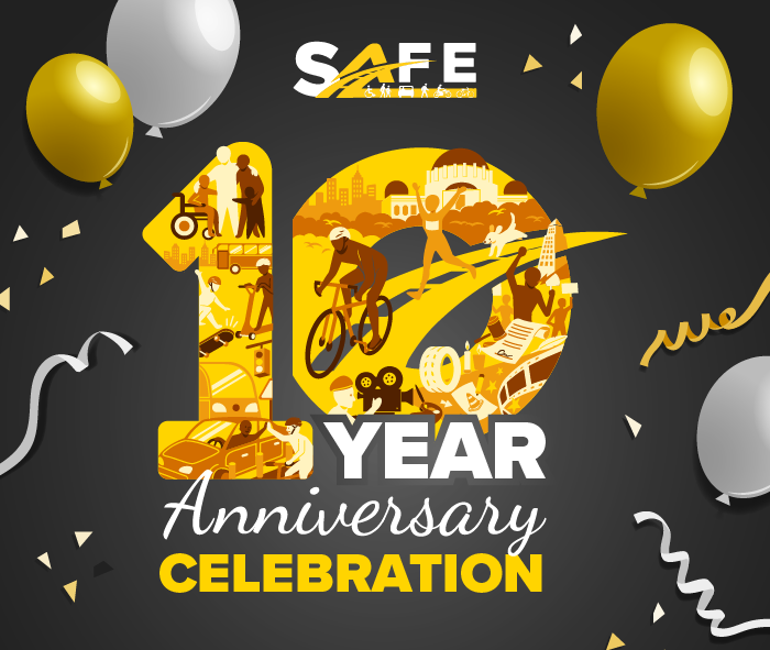 StreetsR4Every1's tweet image. SAFE’s 10-year impact is here. Get your tickets for our Anniversary Celebration on September 14th. Read our June newsletter to learn more and subscribe for updates.👉bit.ly/44zcEw5
#10YearsOfSAFE #StreetsAreForAll #TrafficSafetyMatters #DecadeOfImpact