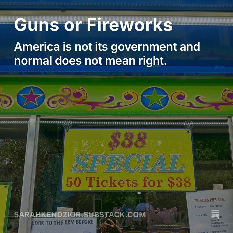 New article! On a complicated Fourth of July and not letting cruelty win: sarahkendzior.substack.com/p/guns-or-fire…