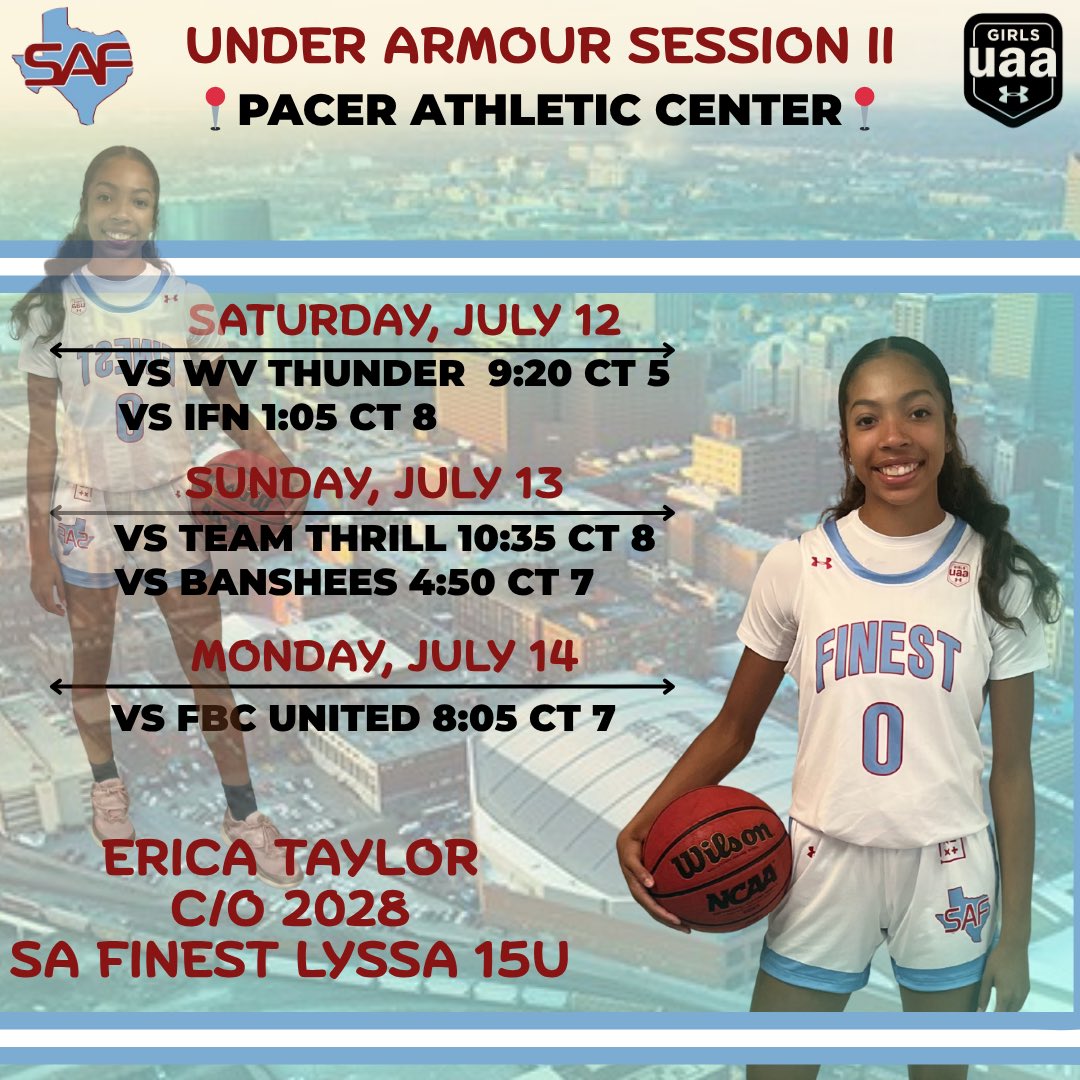 Locked in &amp; ready to compete with my team 💪🏽 at Under Armour Session II. Coaches, come check us out!