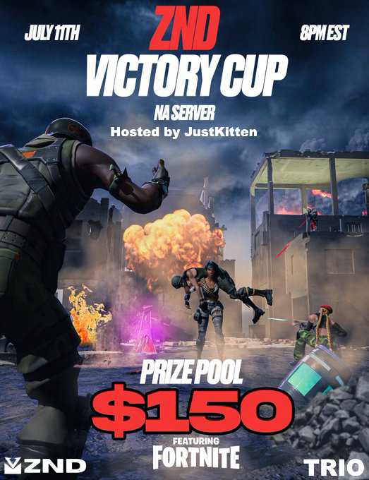 JustKittenViv (@notkittenyou) on Twitter photo ZND Trio Build Victory Cup
Friday the 11th @ 8pm EST
How to get invited:
- Rt this and reply your trio
- Follow me & <a href="/ZNDEsports/">ZND Esports</a> ZND Trio Build Victory Cup
Friday the 11th @ 8pm EST
How to get invited:
- Rt this and reply your trio
- Follow me & <a href="/ZNDEsports/">ZND Esports</a>