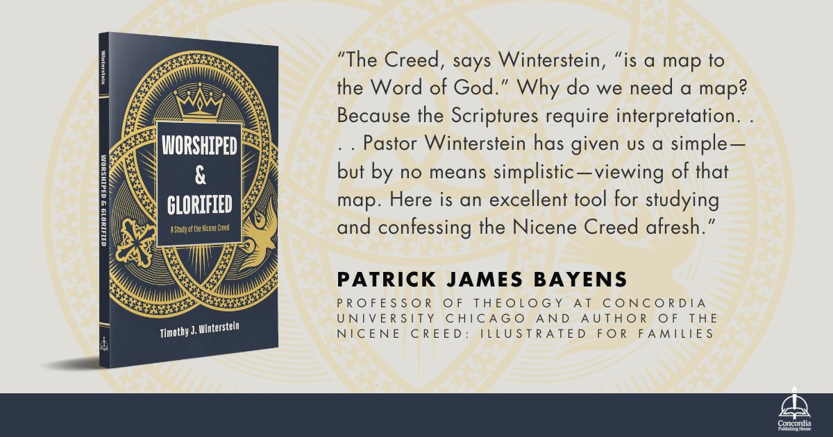 "The Creed, says Winterstein, “is a map to the Word of God.”  Why do we need a map?  Because the Scriptures require interpretation.  It’s not you and your Bible; you and your private understanding.  The creeds “drive us back” to the apostolic preaching of the Faith.  They help us