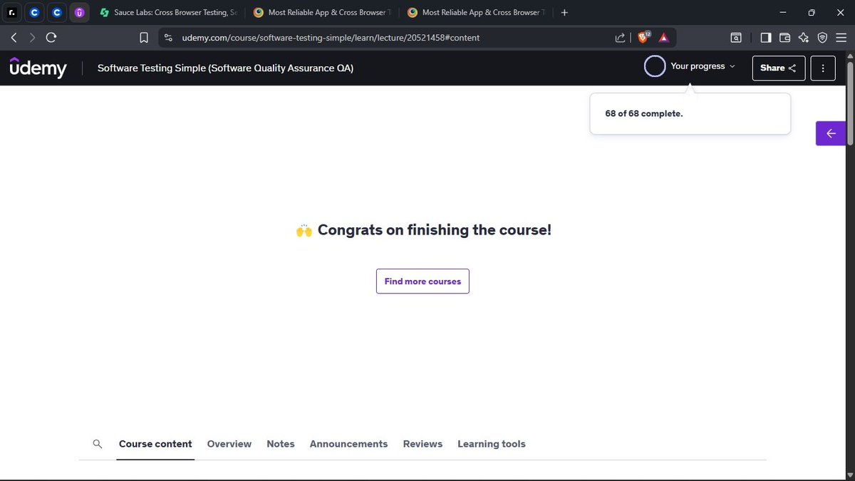 SOsekaya's tweet image. Just concluded another course in Q.A today....
I will keep grinding....
#Quality_assurance, #Manual_tester, #tech