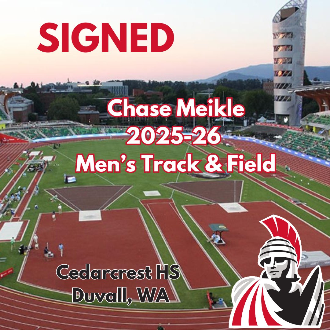 EvCC_Trojans's tweet image. Trojan Athletics Welcomes 2025-26 Men’s Track & Field LOI Signee ~ Chase Meikle from Cedarcrest High School to Everett CC, Trojan Track & Field and #TrojanNation!