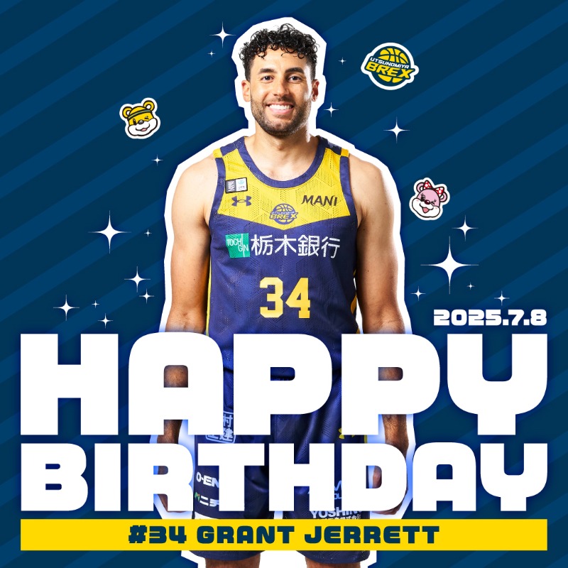 utsunomiyabrex's tweet photo. 2025.7.8
Happy Birthday！
#34 Grant Jerrett

#GrantJerrett
#BREXNATION
#BREX
#HappyBirthday