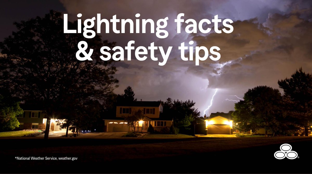 CWStateFarm's tweet image. A typical lightning strike carries around 300 million volts of electricity.* Before our next storm, here’s how to help keep your home and family safe.

st8.fm/4nwamqm
