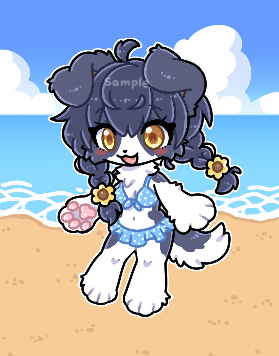 🏖️水着commission!👙✨

・お好きな水着と、ご希望の方は小物をお知らせください
・背景は2種類からお選びください
・YCHではありません。ポーズや表情はおまかせください(ラフ提出有)

【支払方法】PayPal or 銀行振込
【納期】2週間以内

DMにて受け付けます✉️よろしくお願いします！✨